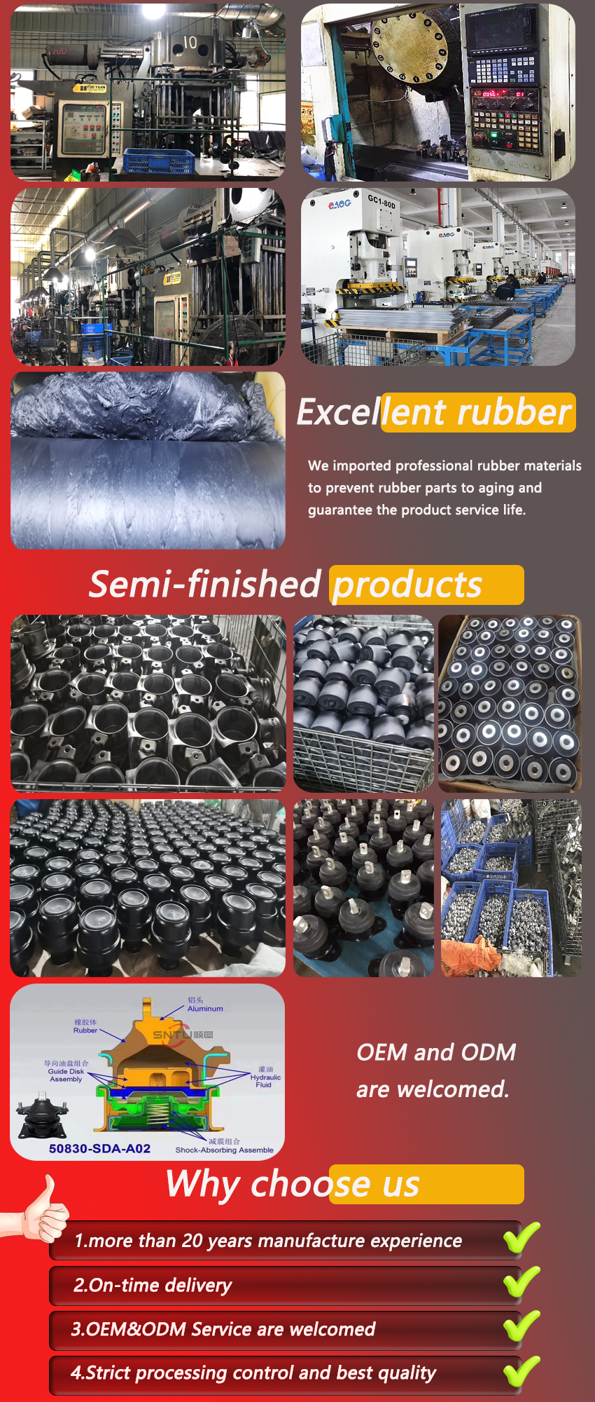 Фабрика экспортирует детали для шасси, производитель резиновых форм, опора двигателя 50820-S30-J02 для Honda Prelude